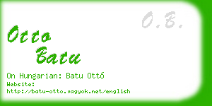 otto batu business card